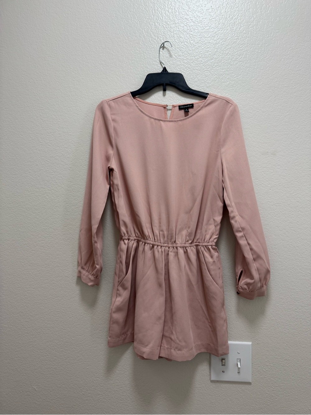 Shinestar Blush Pink Long-Sleeve Romper